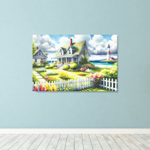 Toile Cottage avec vue sur le phare