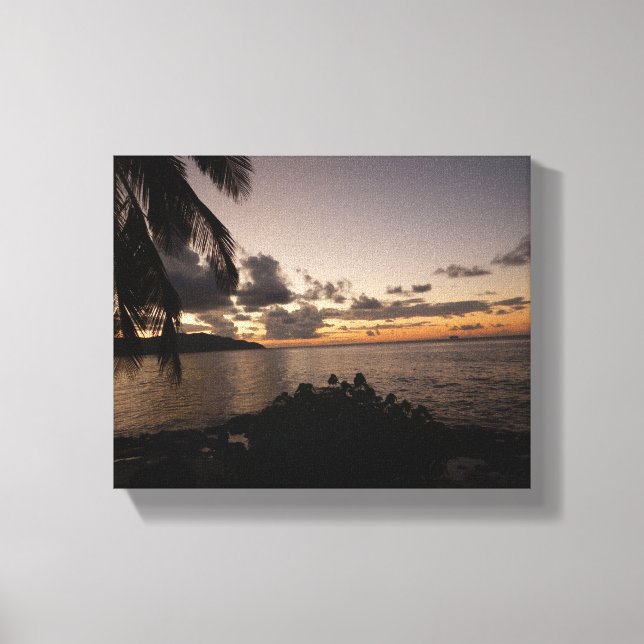 Toile Coucher de soleil à Cane Bay - St Croix USVI (Recto)