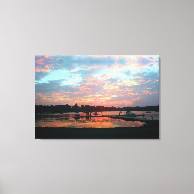 Toile Coucher de soleil à l'anse (Recto)