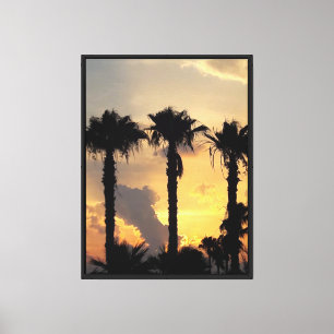 Toile Coucher de soleil à Limassol Chypre - Vue méditerr