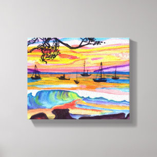 Toile Coucher de soleil à Mala