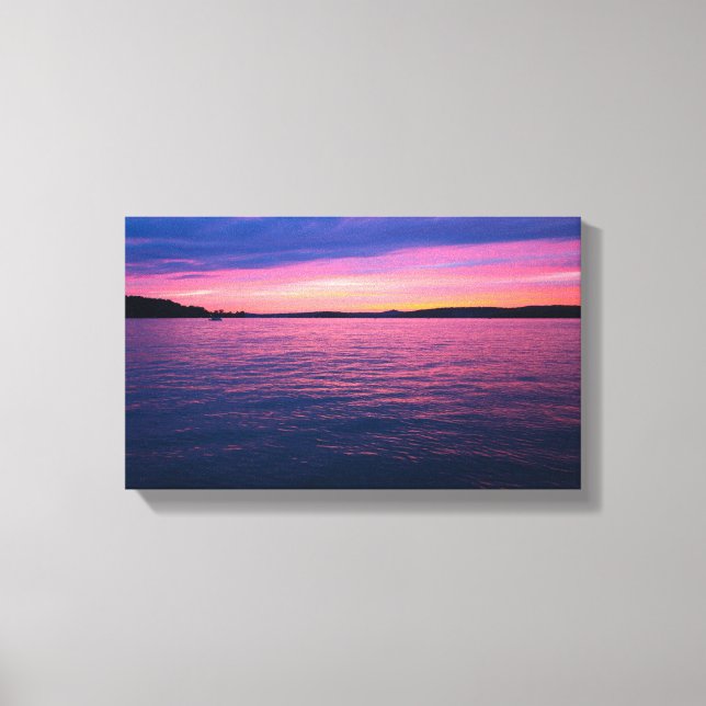 Toile Coucher de soleil au lac Seneca, Ohio (Recto)