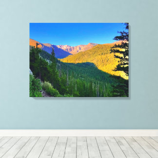 Toile Coucher de soleil automnal vibrant aux pourpres ve