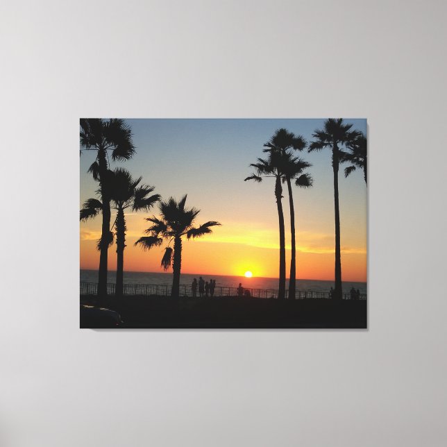 Toile Coucher de soleil côtier : Carlsbad, CA (Recto)