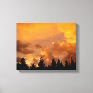 Toile Coucher de soleil dans les Sierras