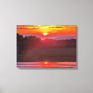 TOILE COUCHER DE SOLEIL DANS L'ÉTAT DE NEW YORK