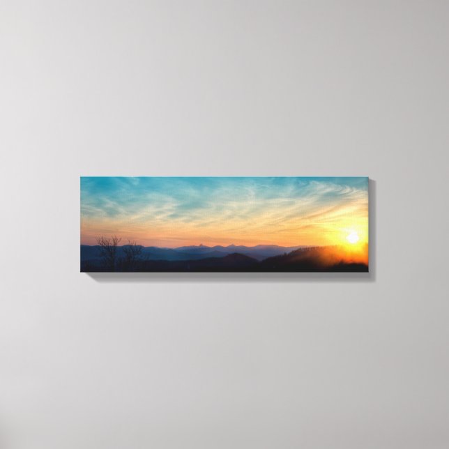 Toile Coucher de soleil de Blue Ridge Mountain (Recto)
