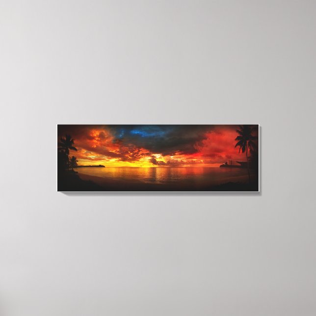Toile Coucher de soleil de la baie de Tumon (Recto)