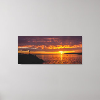 Toile coucher de soleil de la Marina des Moines