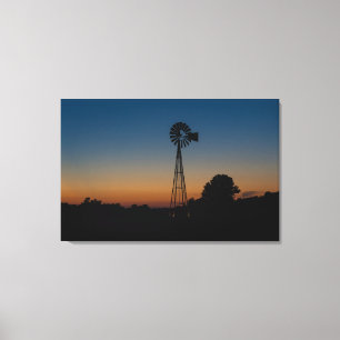 Toile Coucher de soleil de moulin à vent Ozark