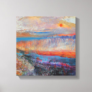 Toile Coucher de soleil des marais 2013