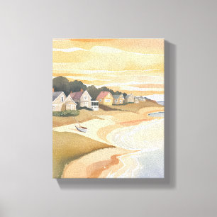 Toile Coucher de soleil d'été Aquarelle de Martha's Vi