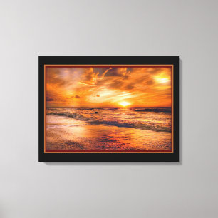 Toile Coucher de soleil doré