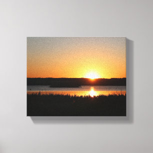 Toile Coucher de soleil doré