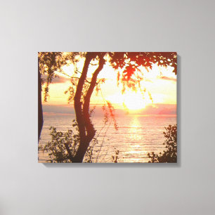 Toile Coucher de soleil du lac Supérieur