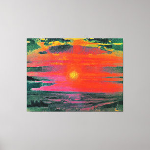 Toile Coucher de soleil en hiver, oeuvre d'Arkhip Kuindz