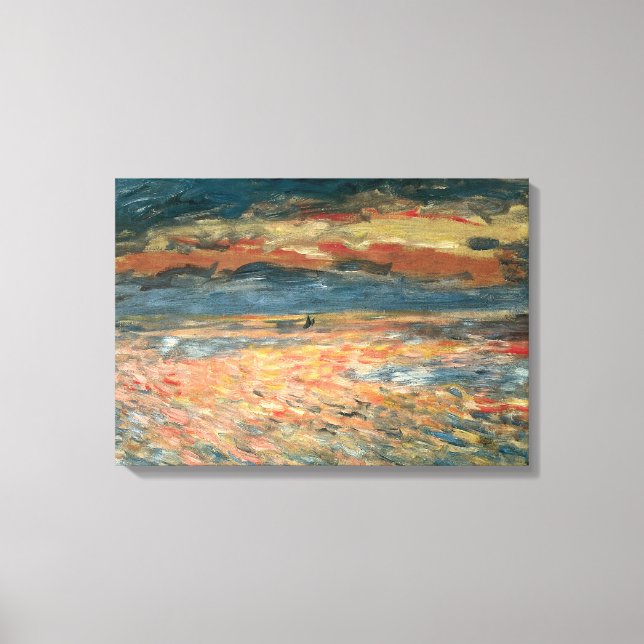 Toile Coucher de soleil en mer par Pierre Renoir, Art Vi (Recto)