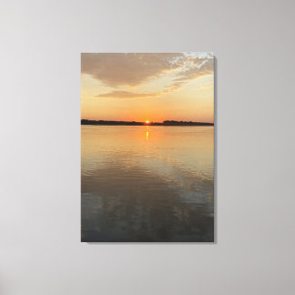 Toile Coucher de soleil et nuages sur le Missouri