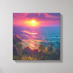 Toile Coucher de soleil Imaginaire