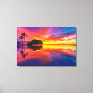 Toile Coucher de soleil majestueux   Wailea Beach, Maui,
