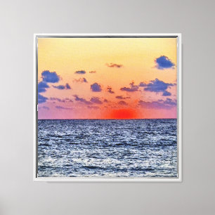 Toile Coucher de soleil méditerranéen sur Paphos -