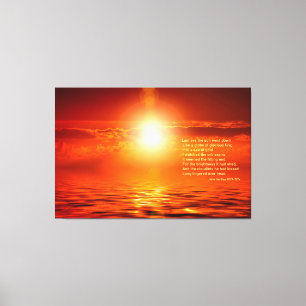 Toile Coucher de soleil Orange Ciel Doré Mer d'Or Inspir