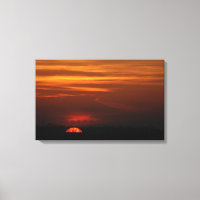 Coucher de soleil rouge sur le Midwest