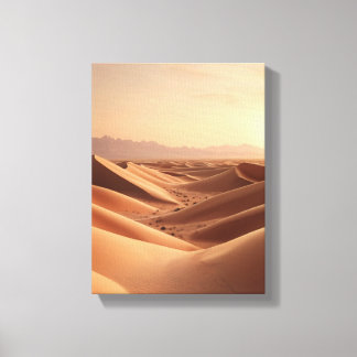 Toile Coucher de soleil sur des dunes sans fin