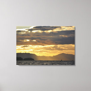Toile Coucher de soleil sur la baie de Ketchikan