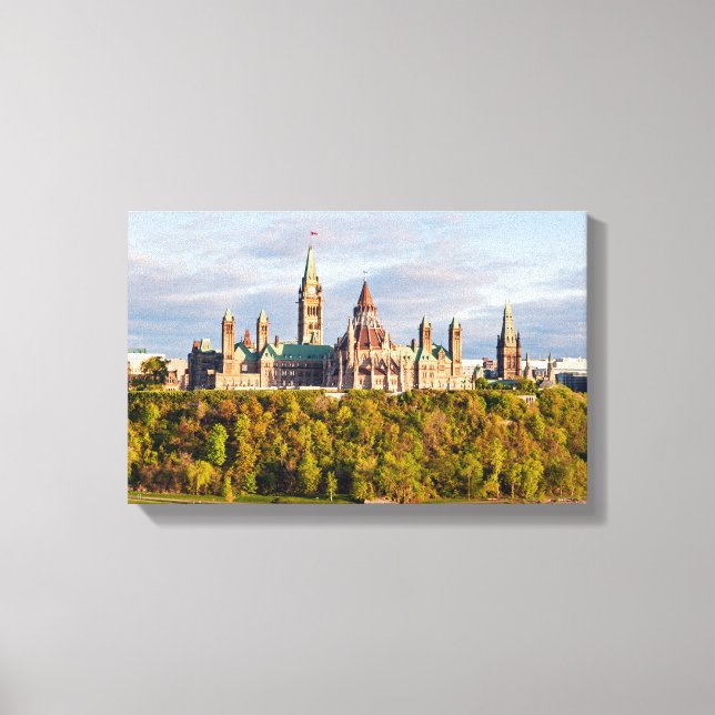 Toile Coucher de soleil sur la Colline du Parlement - Ot (Recto)