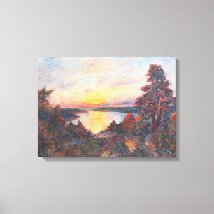 Toile Coucher de soleil sur la côte (par Kimon Loghi)