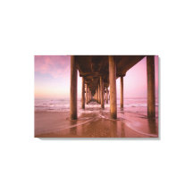 Coucher de soleil sur la jetée de Huntington Beach