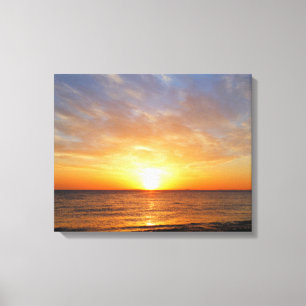 TOILE COUCHER DE SOLEIL SUR LA MER
