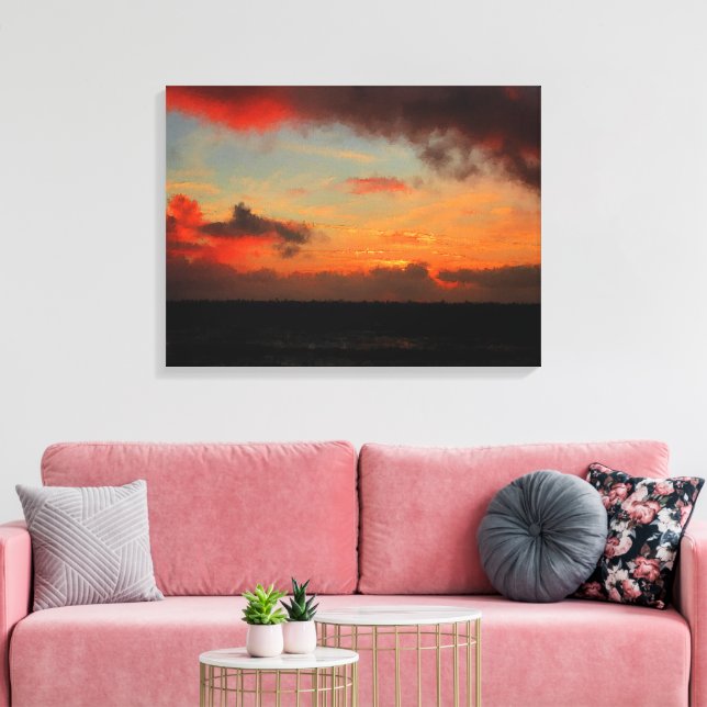 TOILE COUCHER DE SOLEIL SUR LA MER (Insitu(Salon))