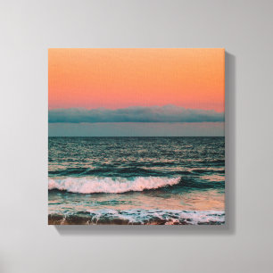 Toile coucher de soleil sur la mer