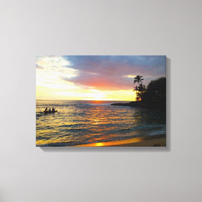 Toile Coucher de soleil sur la plage (Recto)