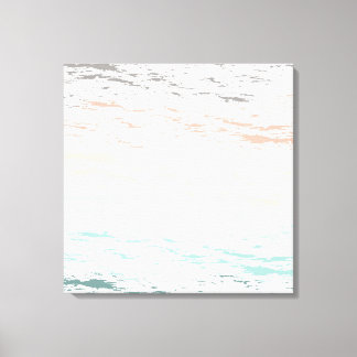 Toile coucher de soleil sur la plage brosse pastel