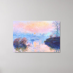 Toile Coucher de soleil sur la Seine à Lavacourt Monet B