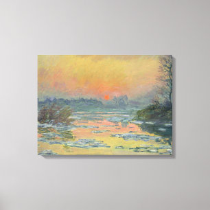 Toile Coucher de soleil sur la Seine en hiver (Claude Mo