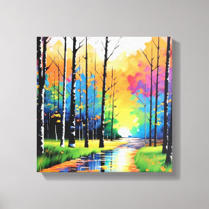 Toile Coucher de soleil sur le riverbend