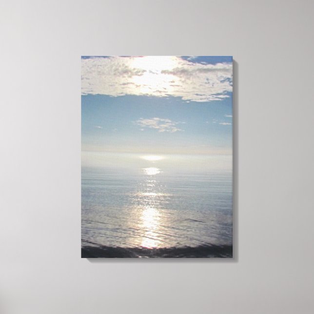 Toile - Coucher de soleil sur l'océan Pacifique (Recto)