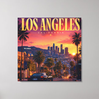 Toile Coucher de soleil sur Los Angeles