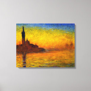 Toile Coucher de soleil sur Venise par Claude Monet Canv