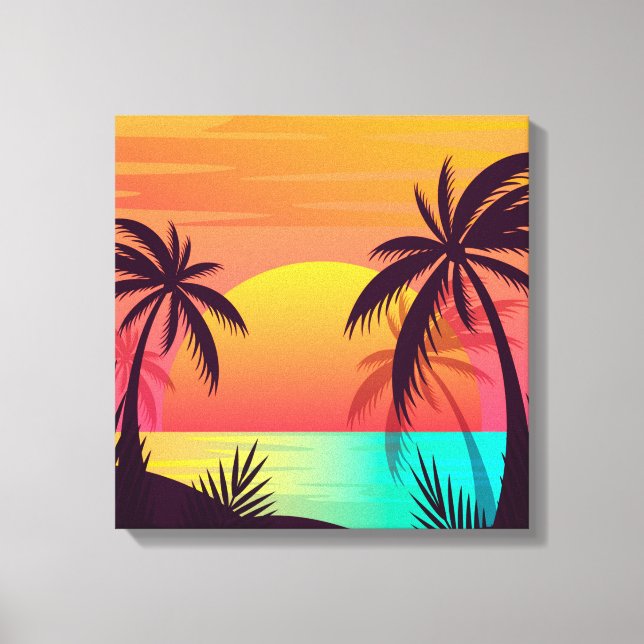 Toile Coucher de soleil tropical (Recto)