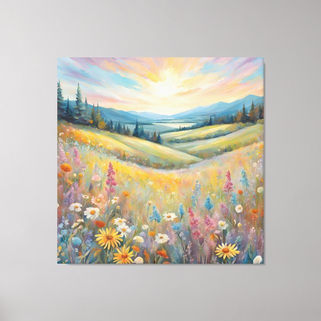 Toile Coucher de soleil vibrant (Recto)