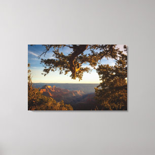 Toile Coucher du soleil au-dessus de canyon grand