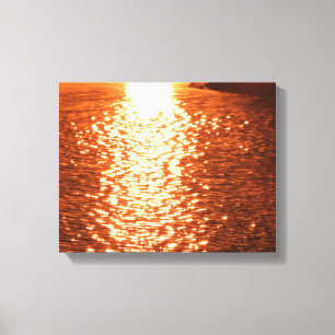 Toile Coucher du soleil sur l'eau