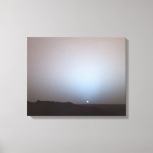Toile Coucher du soleil sur Mars pris du vagabond de