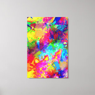 Toile Couleur abstraite et colorée, oreiller à lancer fa