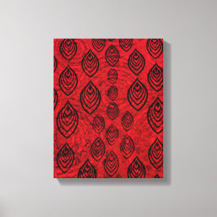 Toile Couleur rouge pluie / gouttes d'eau formes motif